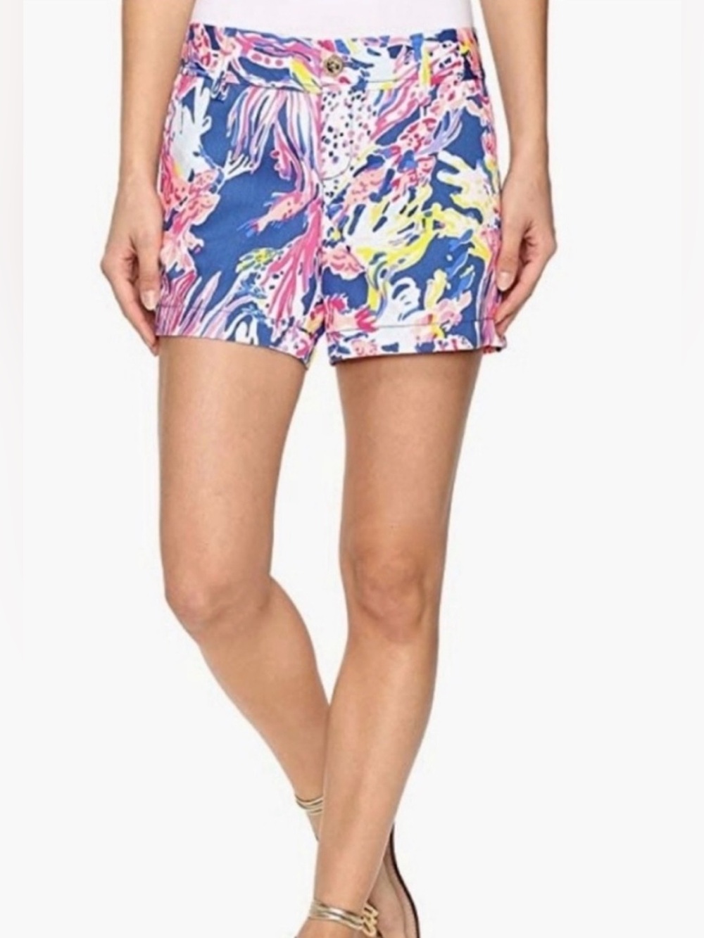 Lilly Pulitzer Indigo Sunken Treasure Callahan Shorts- EUC